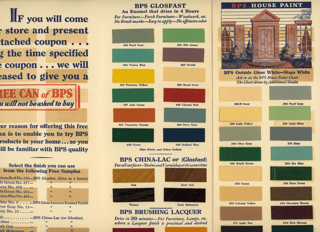 rare collection of original 19th and early 20th century residential and commerical building paint sample cards