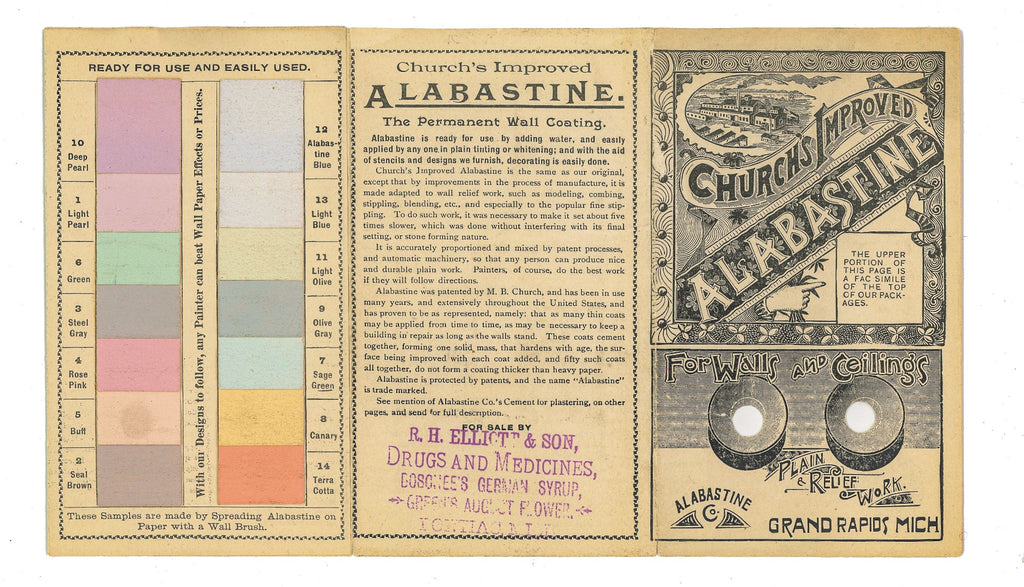 rare collection of original 19th and early 20th century residential and commerical building paint sample cards
