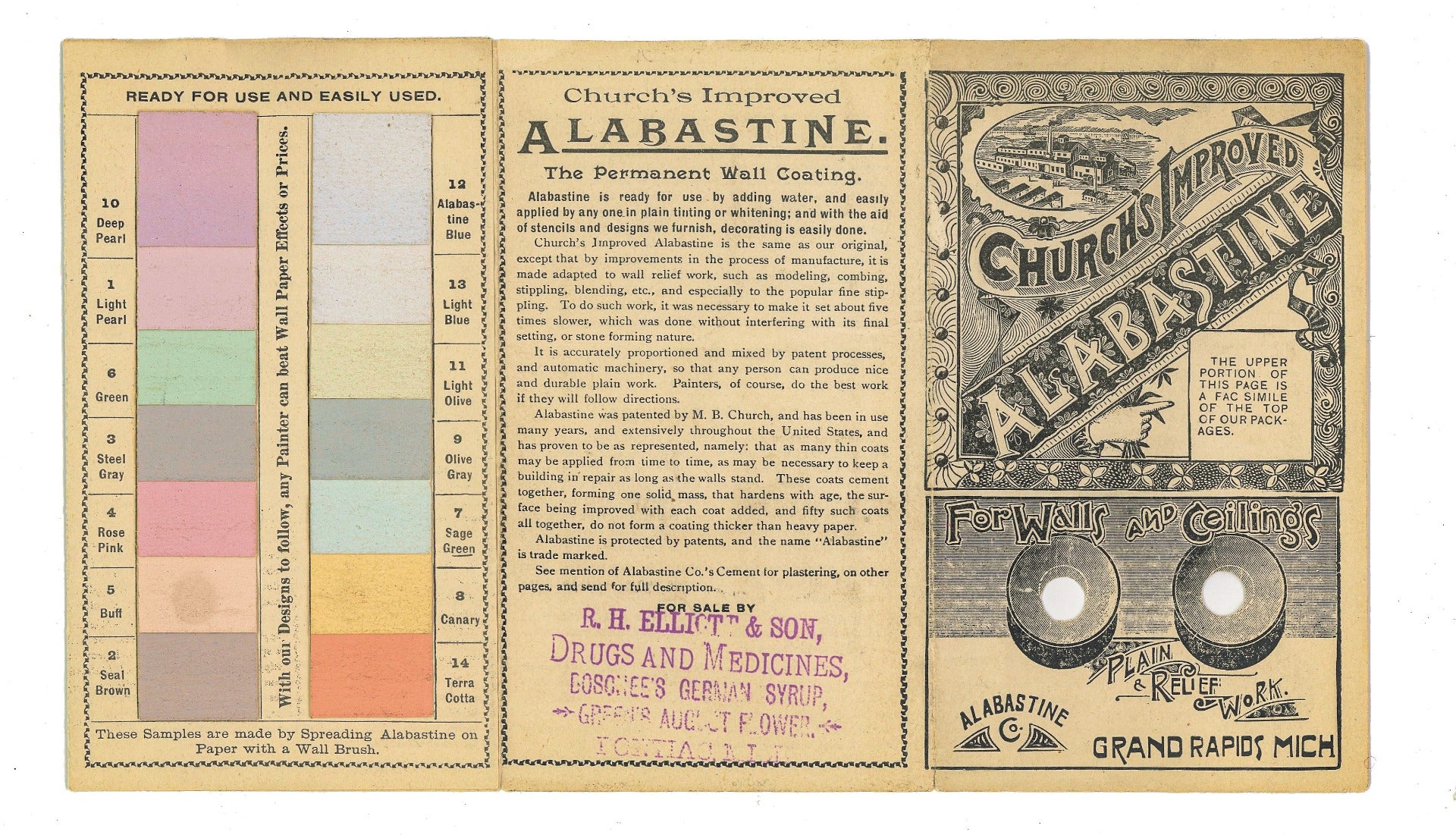 rare collection of original 19th and early 20th century residential and commerical building paint sample cards