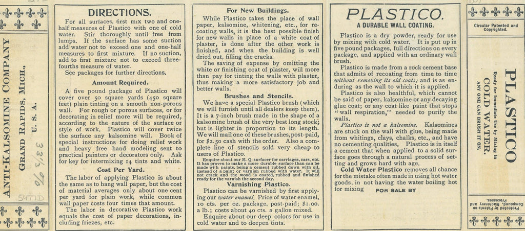 rare collection of original 19th and early 20th century residential and commerical building paint sample cards