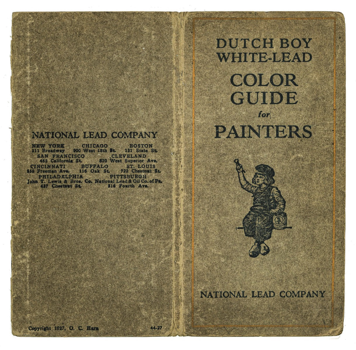 rare collection of original 19th and early 20th century residential and commerical building paint sample cards