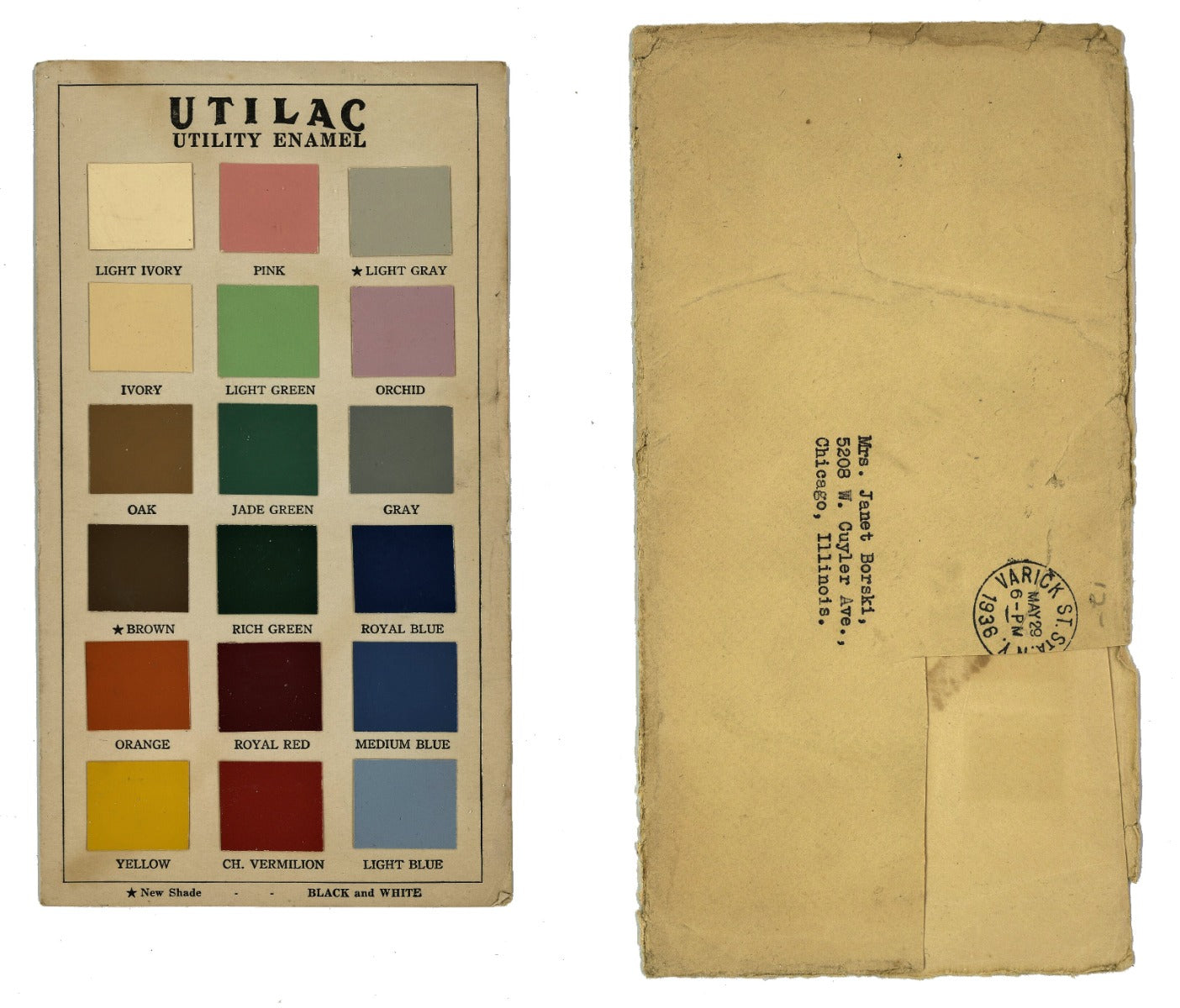 rare collection of original 19th and early 20th century residential and commerical building paint sample cards