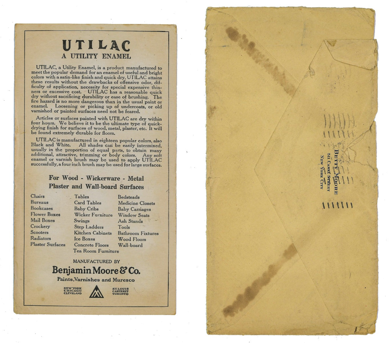 rare collection of original 19th and early 20th century residential and commerical building paint sample cards