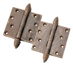 matching set of john wellborn root-designed 1888 cast iron chicago rookery building office door hinges with bower-barff finish