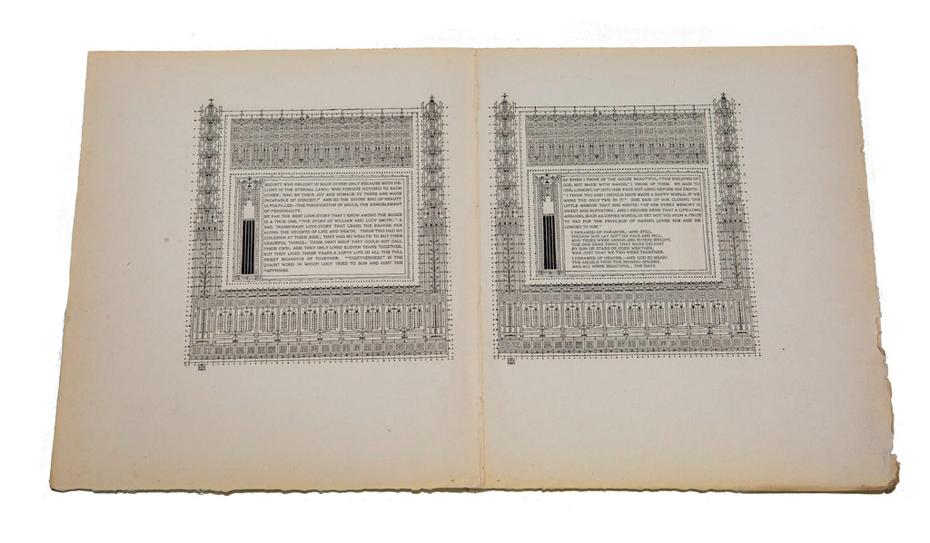 two original 1890s frank lloyd wright and william winslow auvergne press "house beautiful" book pages