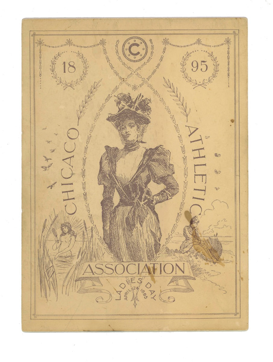 original 1890s chicago athletic association building "ladies day" cabinet card
