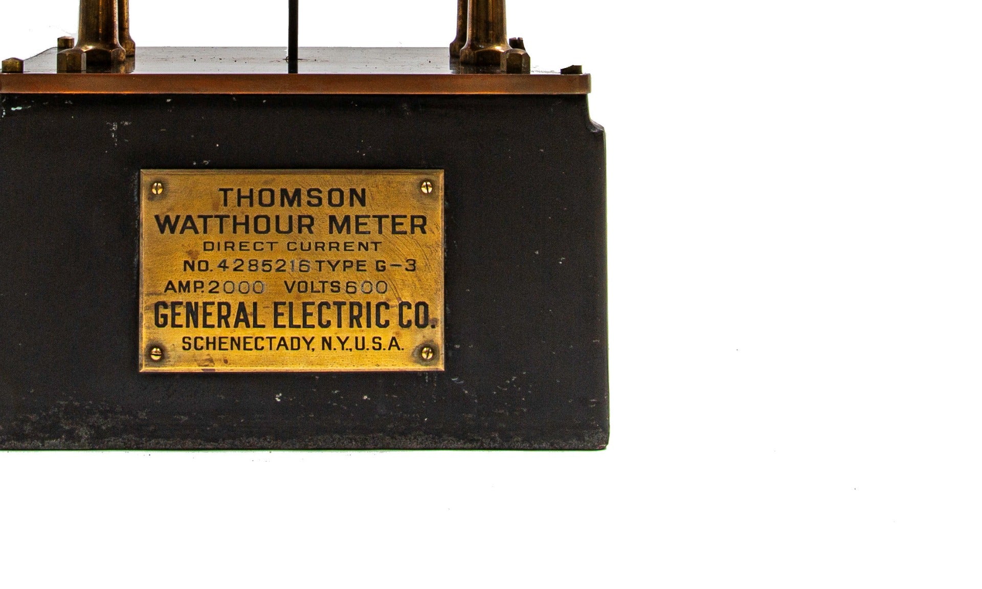 museum quality early 20th century 2000 amp direct current thomson watthour recording meter from pope building in chicago's printer's row