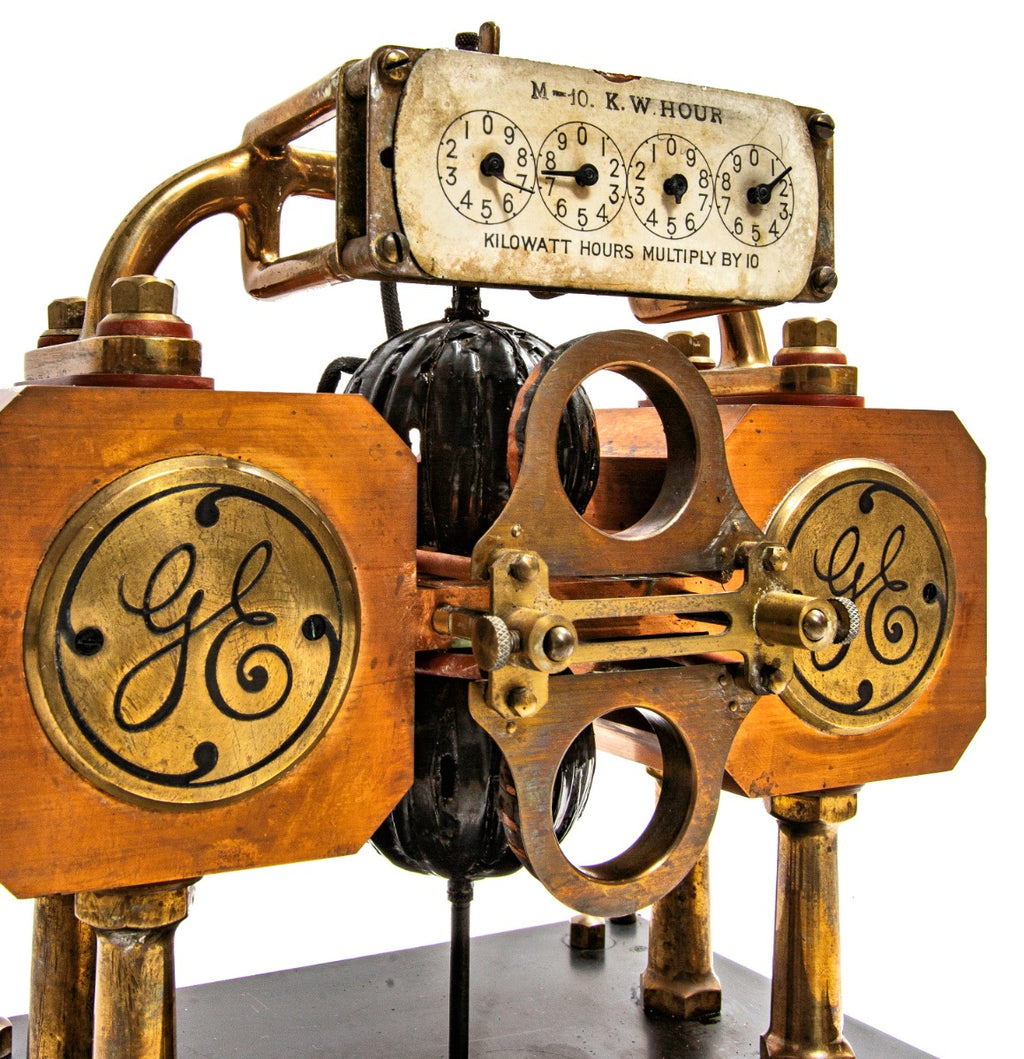 museum quality early 20th century 2000 amp direct current thomson watthour recording meter from pope building in chicago's printer's row