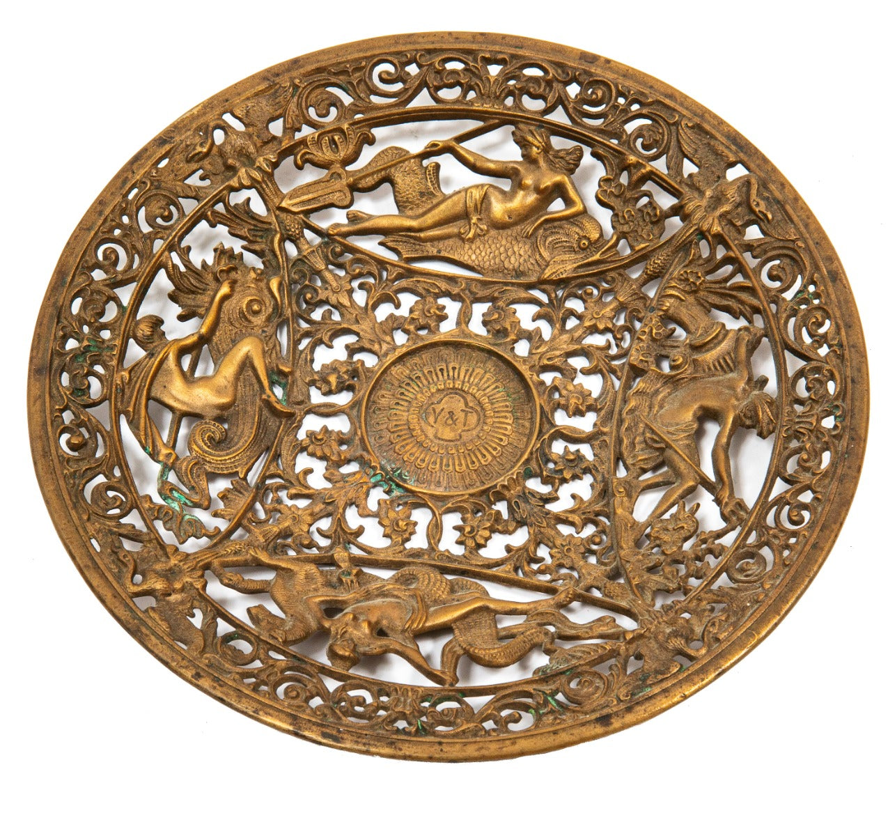 original late 19th or early 20th century yale and town hardware company salesman sample bronze card tray