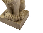 rare early 20th century white glazed rearing lion terra cotta salesman sample by or for the northwestern terra cotta company
