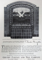 exceptionally rare claude bragdon-designed polychromed glazed gruby tile salvaged from the new york central train station in new york