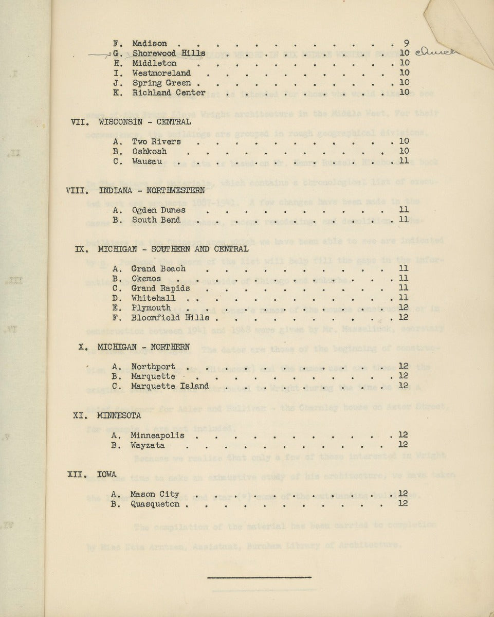 1949 buildings by frank lloyd wright in six middle western states