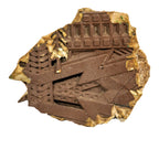 original 1902 museum quality susan lawrence dana house exterior "sumac" pattern cast staff painted panel fragment