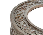 original 1892 exterior cast iron adler and sullivan meyer loft building column ring with unusual design
