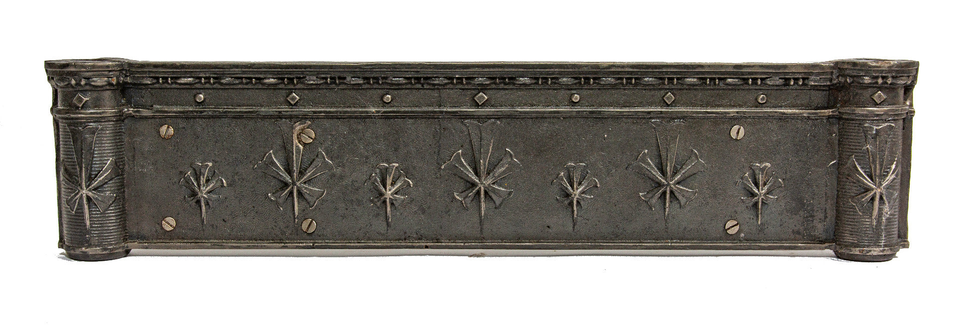 historically important cast iron interior reliance building elevator cage header executed by winslow brothers in 1895