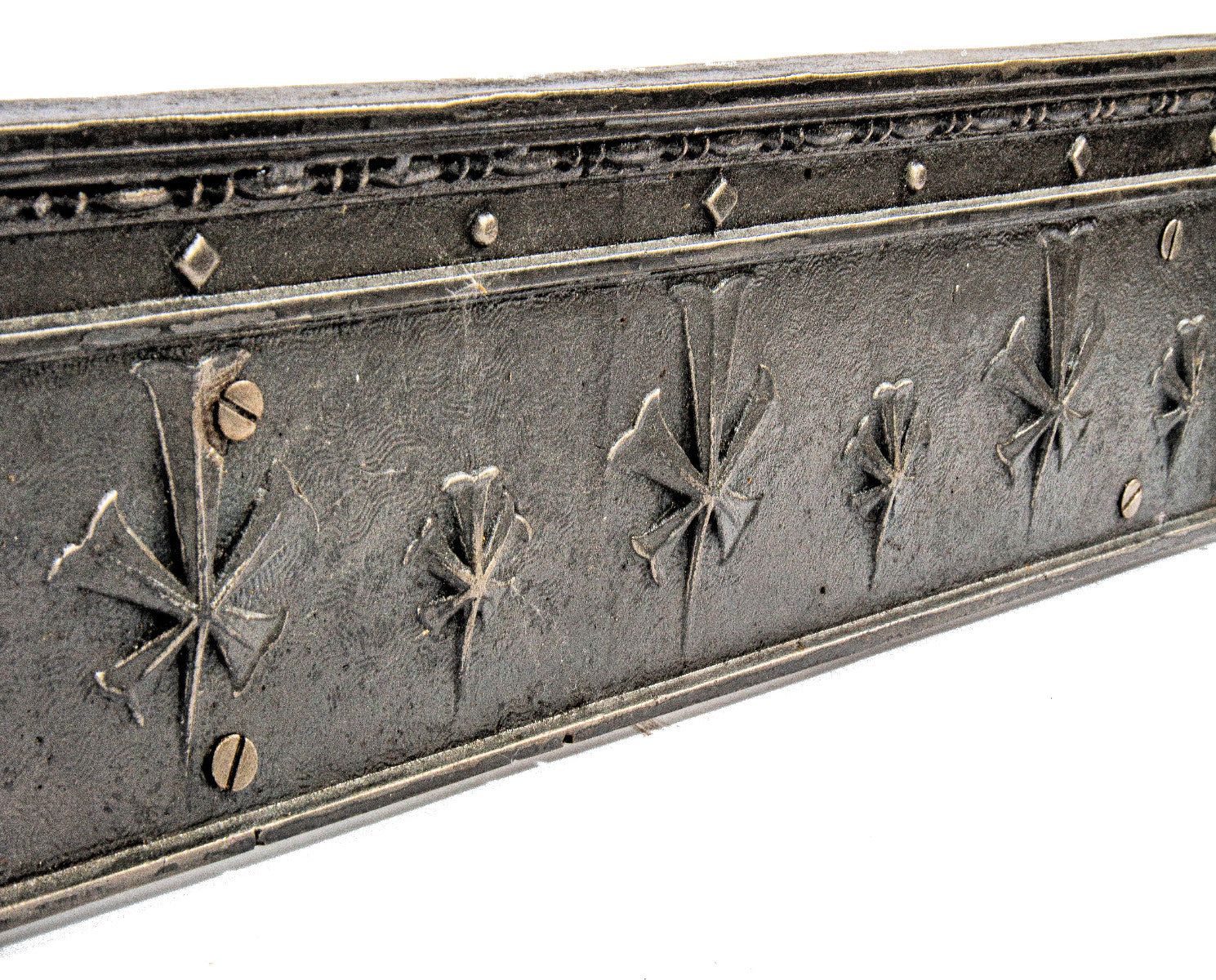 historically important cast iron interior reliance building elevator cage header executed by winslow brothers in 1895