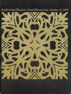 original 1967 staple-bound adler and sulllivan auditorium theater (1889) reopening dedication booklet