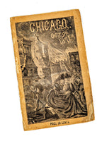 exceptionally rare 1871 "great fire of chicago" softbound illustrated book published by barclay and company