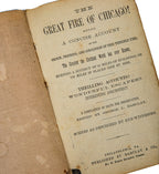 exceptionally rare 1871 "great fire of chicago" softbound illustrated book published by barclay and company