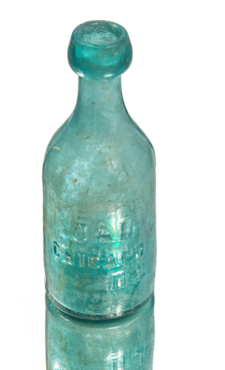 1850s original chicago privy dug john a. lomax soda bottle