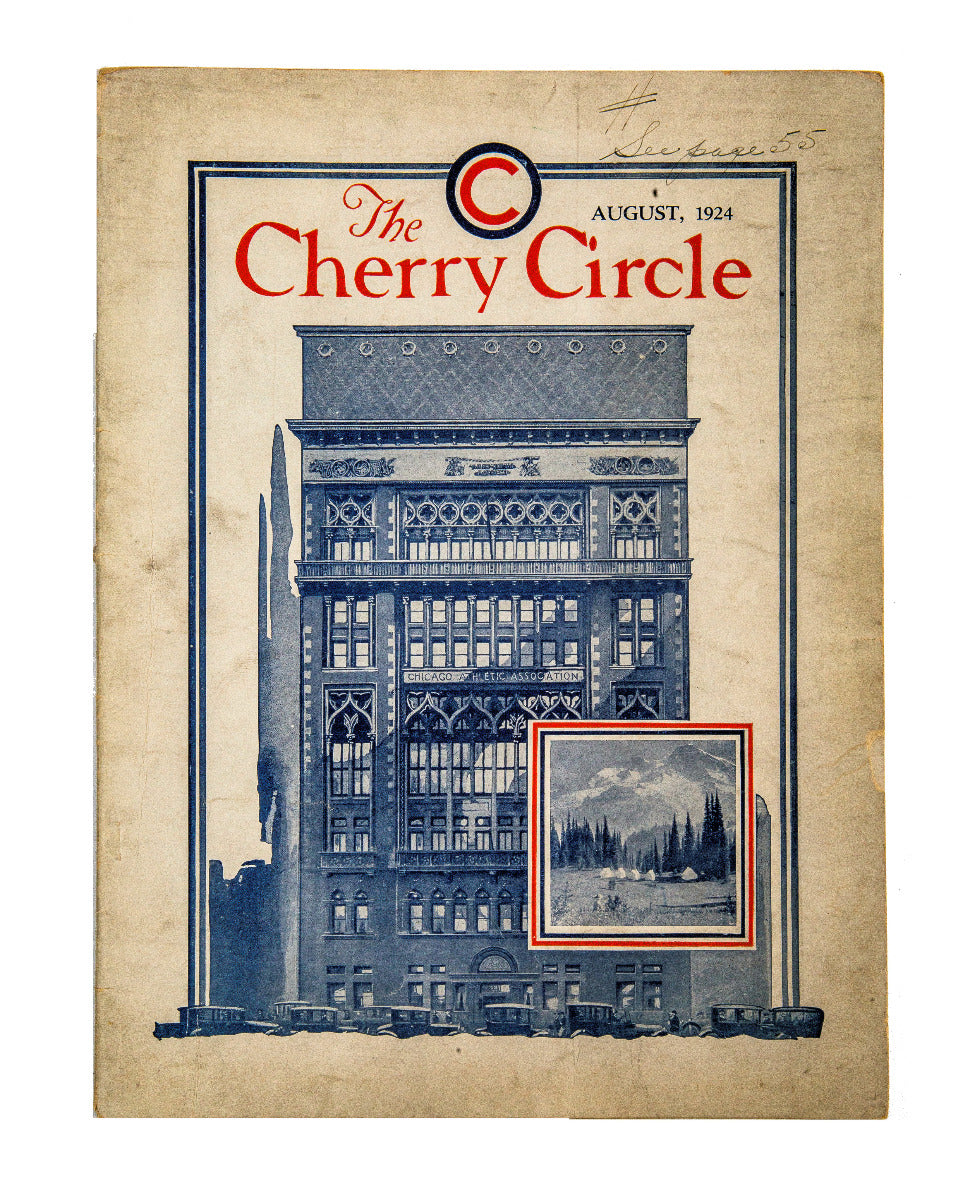 original august, 1924 chicago athletic association building "the cherry circle" monthly magazine