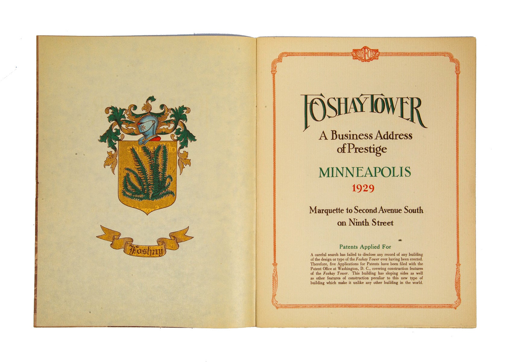 original 1929-30 foshay tower building dedication booklet