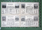 collection of seldom found original early 20th century midland terra cotta company building ornament catalog plates