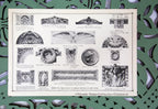 collection of seldom found original early 20th century midland terra cotta company building ornament catalog plates