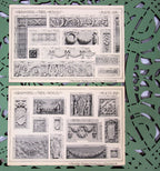 collection of seldom found original early 20th century midland terra cotta company building ornament catalog plates