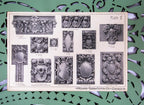 collection of seldom found original early 20th century midland terra cotta company building ornament catalog plates