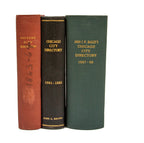 group of three rare pre-chicago fire city of chicago hardbound city directories