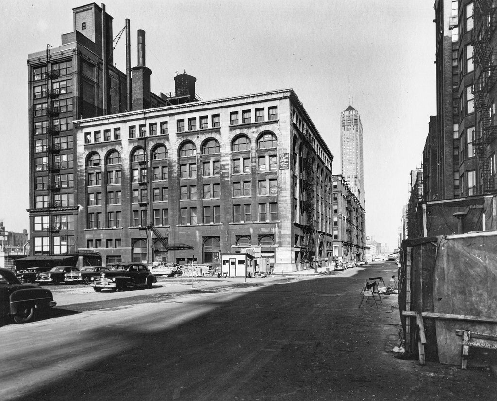 collection of original institute of design photographic prints of adler and sullivan's 1888 walker warehouse by aaron siskind and alvin loginsky