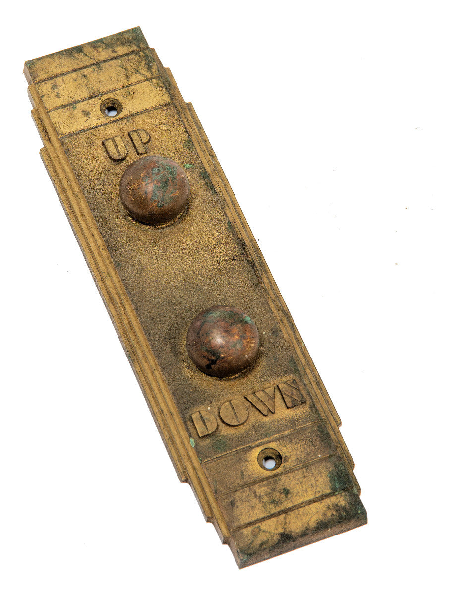 historically important 1933-34 chicago century of progress skyride elevator call car backplate with buttons