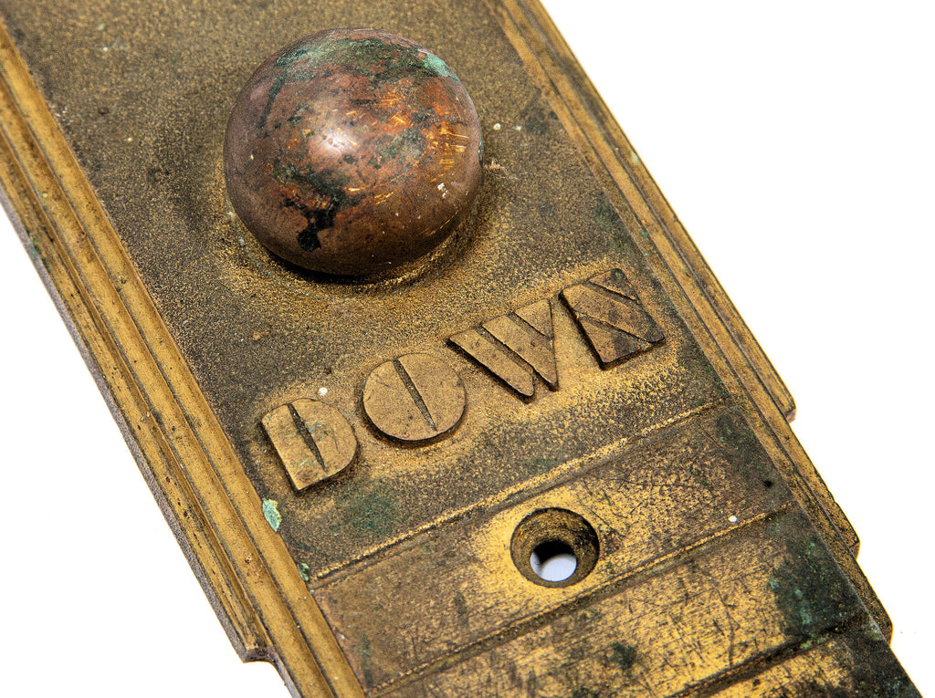 historically important 1933-34 chicago century of progress skyride elevator call car backplate with buttons