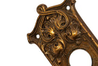 19th century burnam and root exterior cast bronze mills building entrance door thumblatch backplate