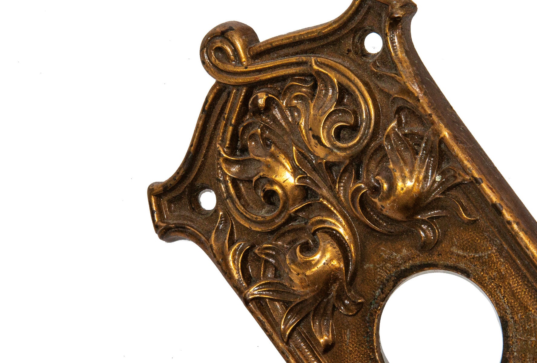 19th century burnam and root exterior cast bronze mills building entrance door thumblatch backplate