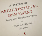 rare 1924 first edition  louis sullivan's "a system of architectural ornament" published in 1924 by the american institute of architects