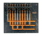 rare early 20th century new york city subway open-ended switchboard with faux marble panel