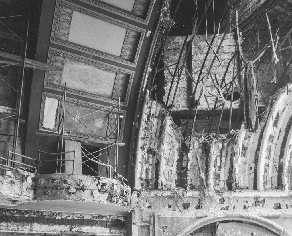 original frank lloyd wright-designed schiller or garrick theater proscenium vault plaster frangment