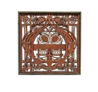museum quality original george grant elmslie-designed five-ply mahogany wood screen module salvaged from louis h. sullivan's schlesinger & mayer department store