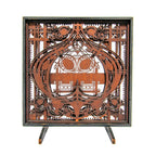 museum quality original george grant elmslie-designed five-ply mahogany wood screen module salvaged from louis h. sullivan's schlesinger & mayer department store