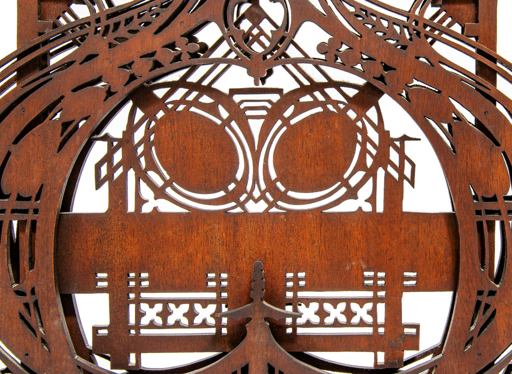 museum quality original george grant elmslie-designed five-ply mahogany wood screen module salvaged from louis h. sullivan's schlesinger & mayer department store