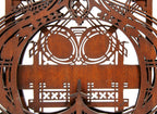 museum quality original george grant elmslie-designed five-ply mahogany wood screen module salvaged from louis h. sullivan's schlesinger & mayer department store