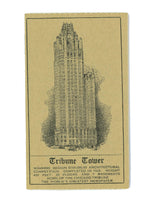 original chicago tribune tower building souvenir booklet and ticket to observation tower