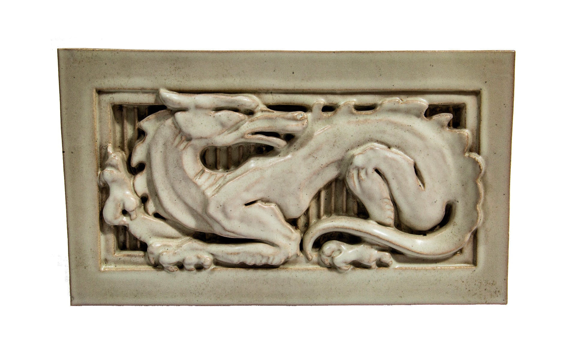 custom-designed wrigley building white glazed terra cotta gladding mcbean figural presentation plaque