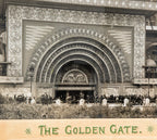 oversized 1893 framed and matted photographic print of adler and sullivan's transportation building golden door at world's columbian exposition