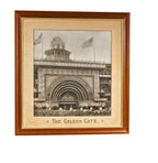 oversized 1893 framed and matted photographic print of adler and sullivan's transportation building golden door at world's columbian exposition