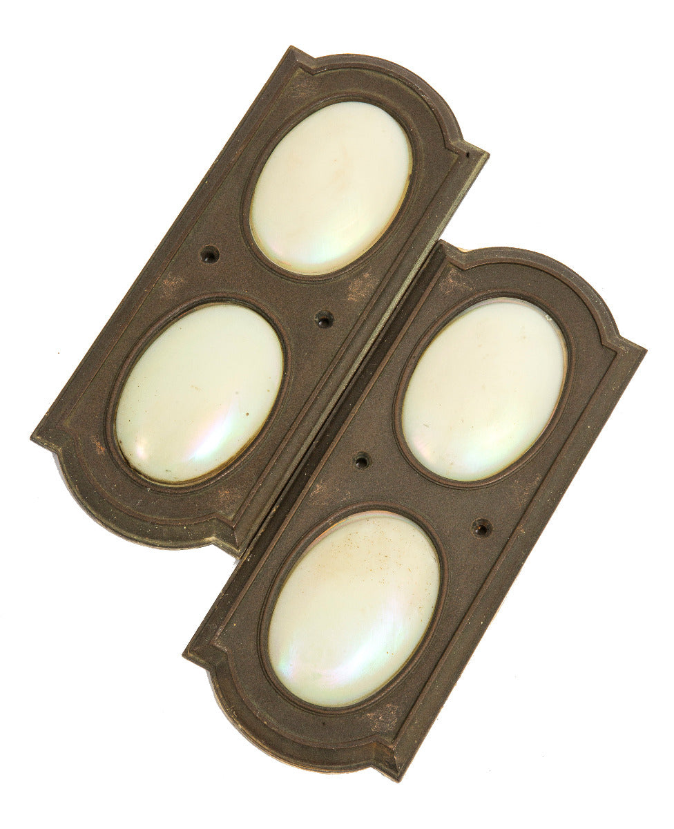 original interior elevator cab floor indicator lights salvaged from herbert hugh riddle's terra cotta-clad mather tower