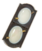 original interior elevator cab floor indicator lights salvaged from herbert hugh riddle's terra cotta-clad mather tower