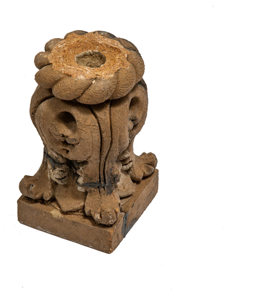 original buff-colored slip glazed terra cotta exterior baluster section from henry c. koch's 1895 milwaukee city hall building